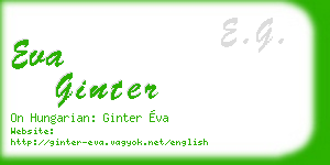 eva ginter business card