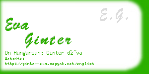 eva ginter business card